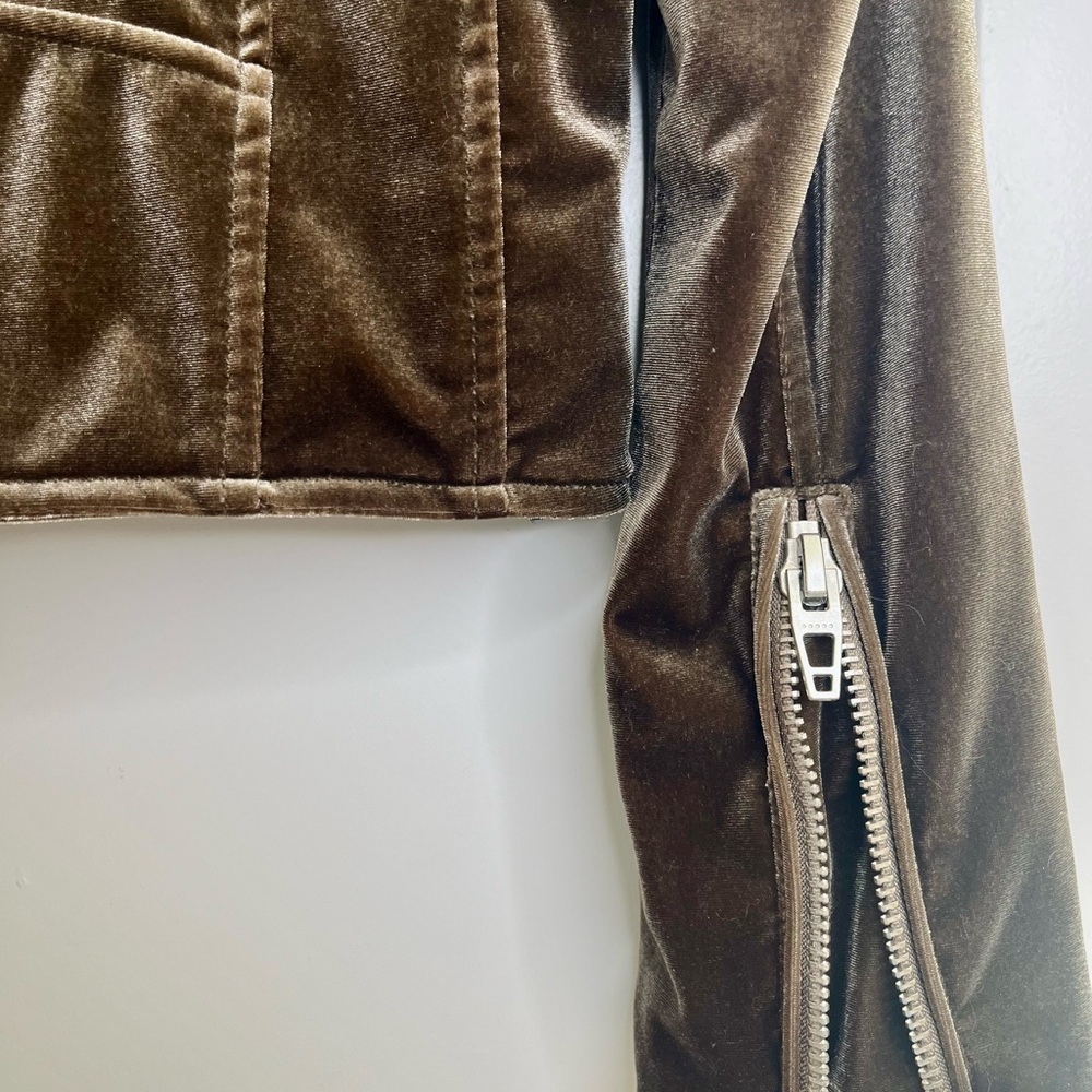 Velvet Moto Jacket in Brown BLANKNYC - Picture 2 of 4